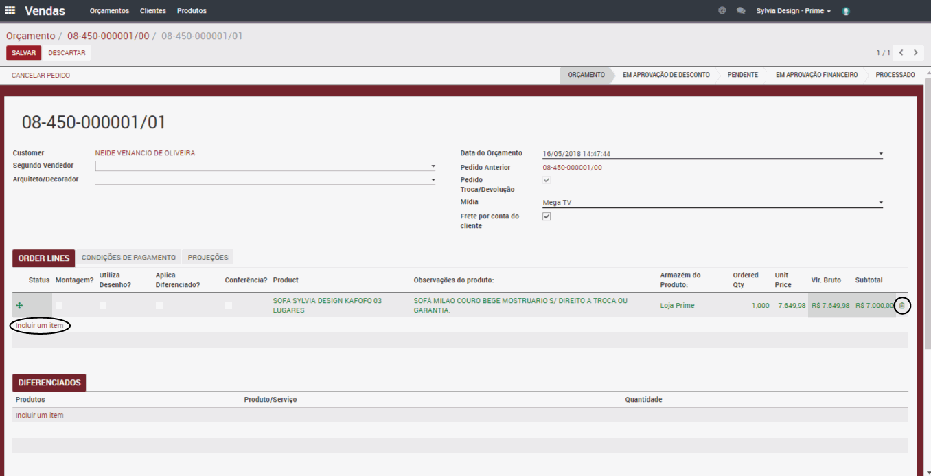 Imagem e bloco de texto Odoo