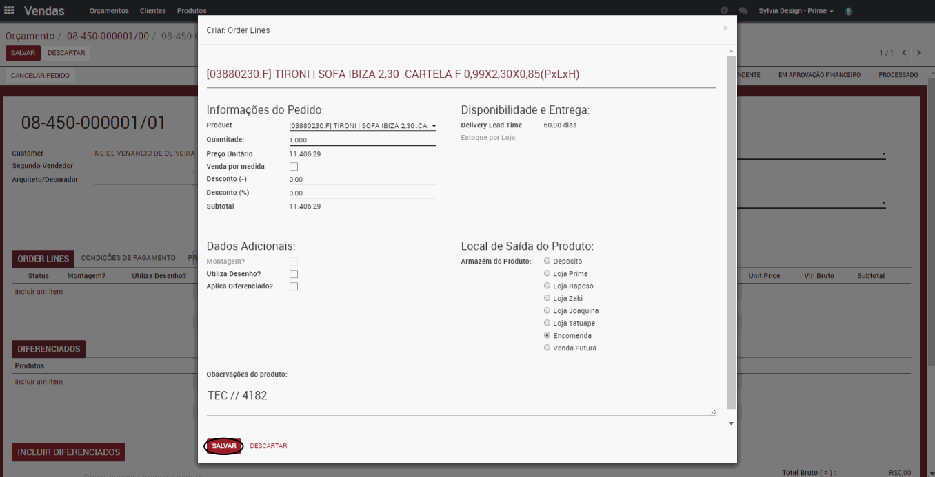 Imagem e bloco de texto Odoo